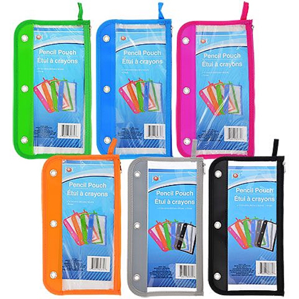 NWT! 3 Hole Binder Pencil Holder Pouch